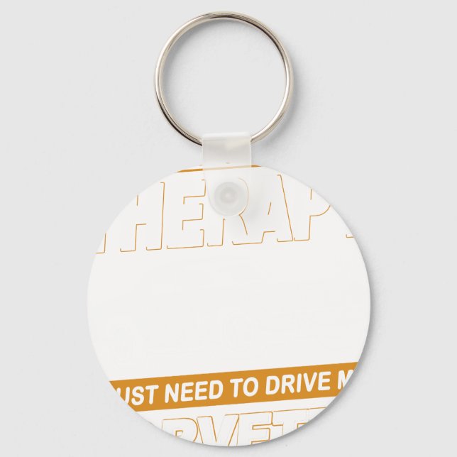 I DON'T NEED THERAPY Chevrolet Corvette 1976 Keychain (Front)