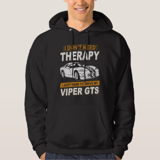 I DON'T NEED THERAPY Dodge Viper 1996 Gts Stripes  Hoodie
