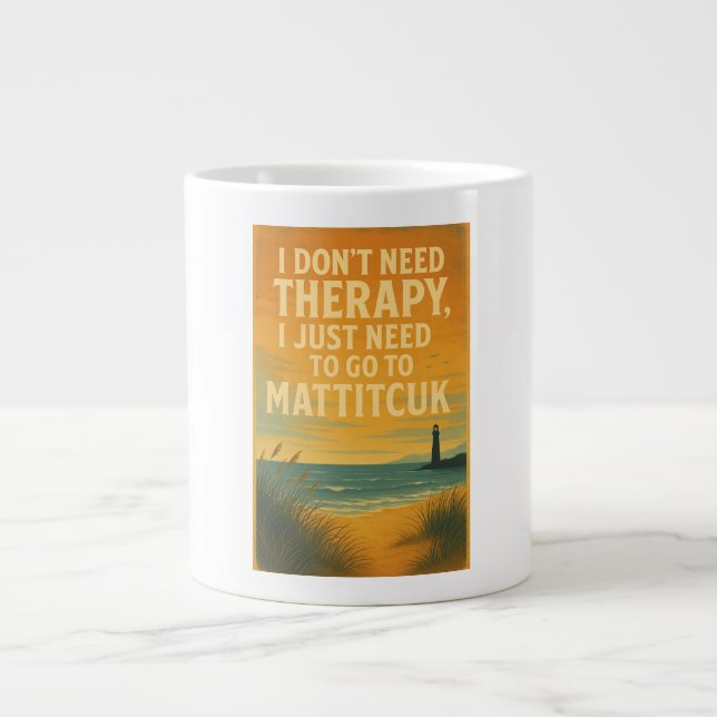 I don't need therapy, I just need Mattitcuk Giant Coffee Mug (Front)