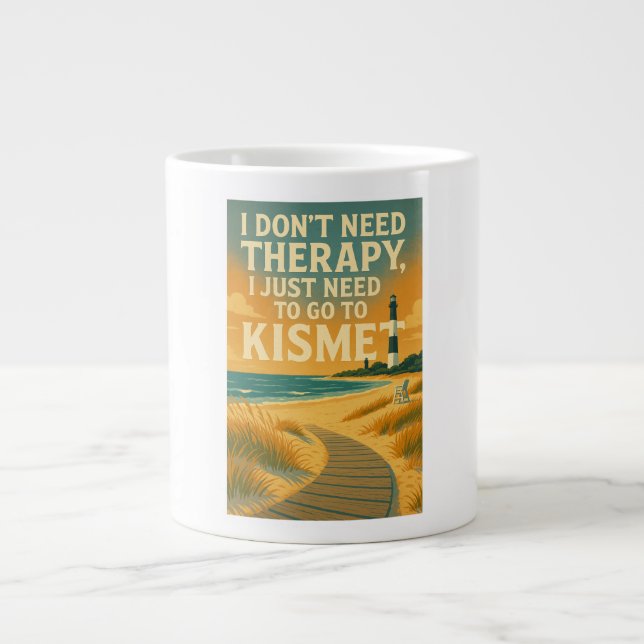 I don't need therapy, I just need to go to Kismet Giant Coffee Mug (Front)