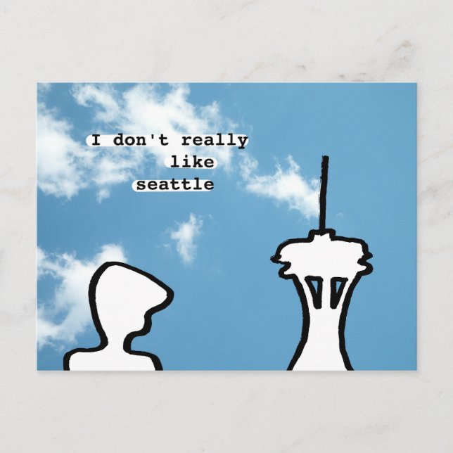 I don't really like seattle postcard (Front)