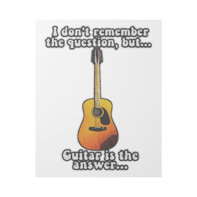 I don't remember the question. funny guitar quote gallery wrap (Front)