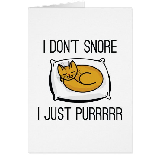 I Don't Snore Cards (Front)