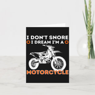 I Don't Snore I Dream I'm A Motorcycle - Funny Sno Thank You Card