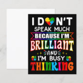 I Dont Speak Much Brilliant Autism Autistic (Front/Back)