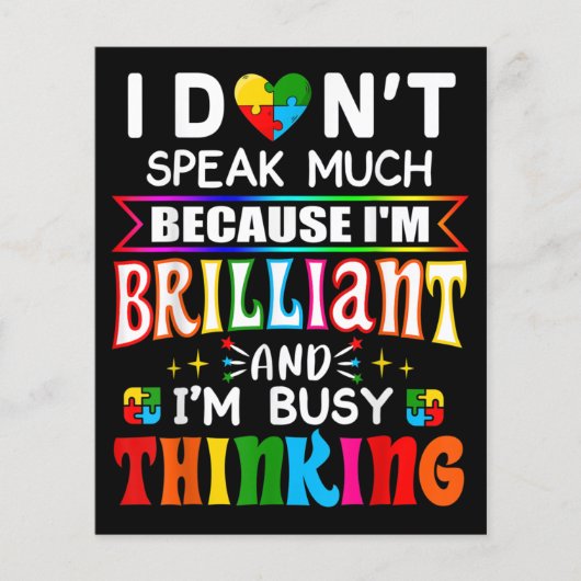 I Dont Speak Much Brilliant Autism Autistic (Front)