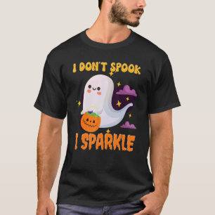 I Don't Spook I Sparkle Cute Ghost Halloween T-Shirt