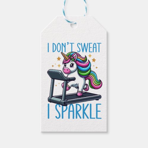 I Dont Sweat I Sparkle Dazzle Your Workout Gift Tags