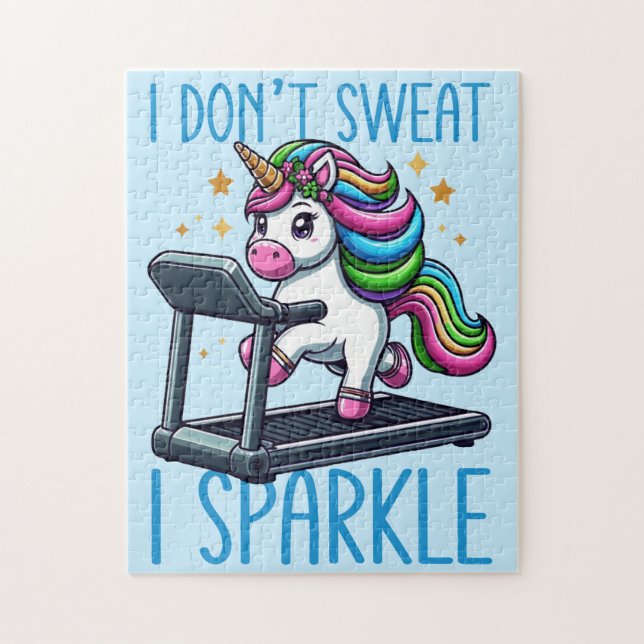 I Don't Sweat, I Sparkle Dazzle Your Workout Jigsaw Puzzle (Vertical)