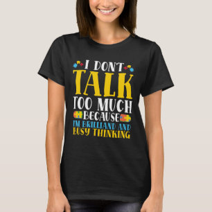 I Dont Talk Too Much Month Ribbon Puzzle T-Shirt