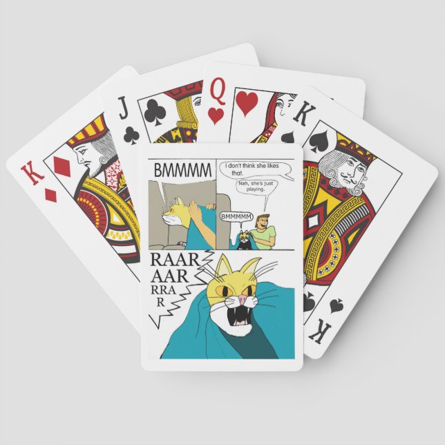 I don't think she likes that  poker cards (Back)
