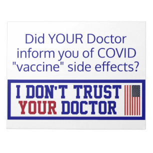 I Don't Trust Your Doctor  Notepad