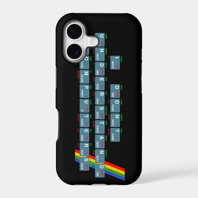 I Don't Understand Computers - iPhone (black) Case (Back)