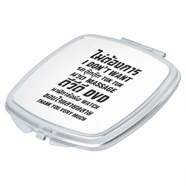 I Don't Want TUK TUK MASSAGE DVD WATCH Thank You Makeup Mirror (Turned)