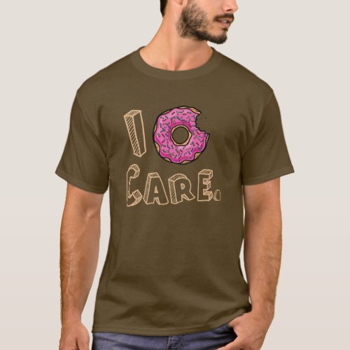 I Donut Care Bitten Pink Donut T_Shirt