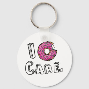 I Donut Care Funny Keychain
