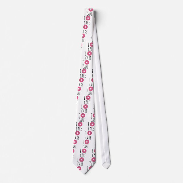 I Donut Care Shirt | Funny Donut T-Shirt Neck Tie (Front)