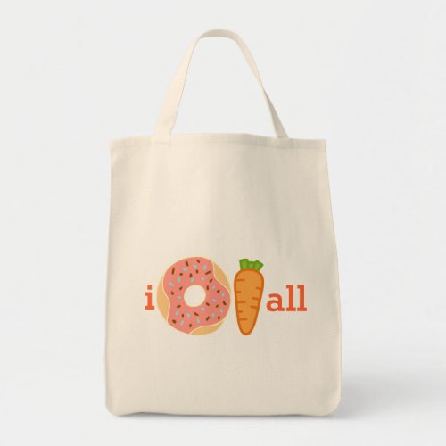 I donut carrot all I do not care at all tote bag