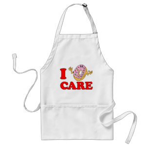 I Donut (Doughnut, Do Not) Care Cartoon Apron