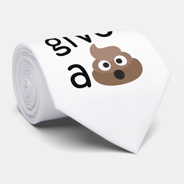 I donut give a poop emoji neck tie (Rolled)