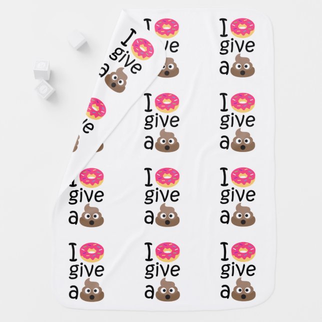 I donut give a poop emoji stroller blanket (In Situ)