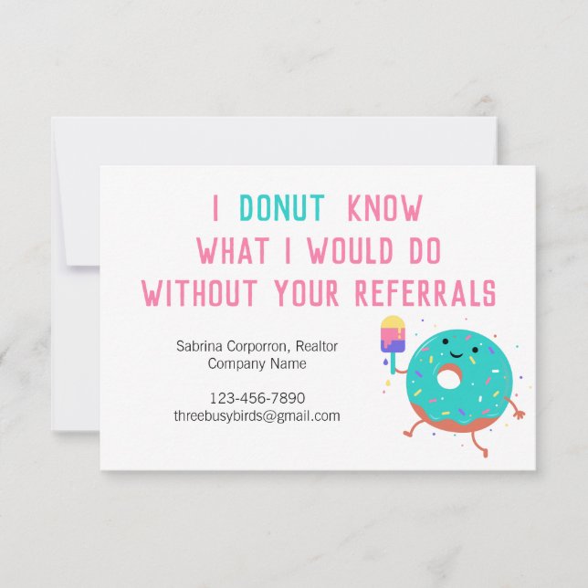 I donut know what I would do without you RSVP Card (Front)