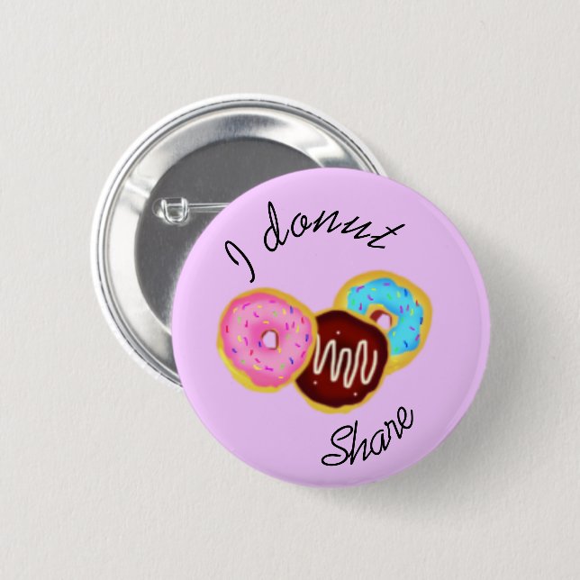 I donut share - donuts button (Front & Back)
