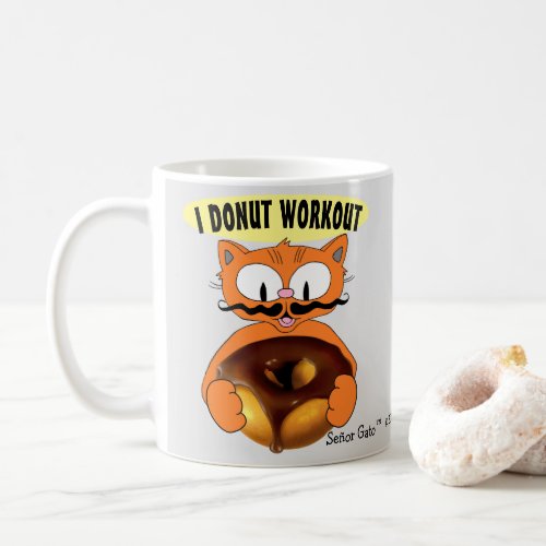 I DONUT WORKOUT Humorous Doughnut Coffee Mug