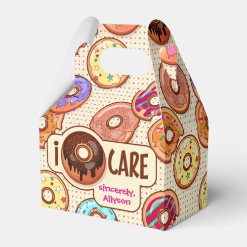 I Doughnut Care Cute Funny Donut Sweet Treats Love Favor Boxes