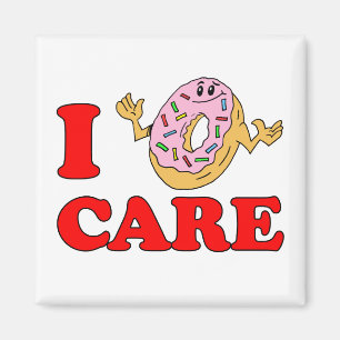 I Doughnut (Do Not) Care Cartoon Magnet