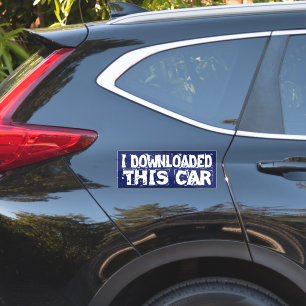 I Downloaded This Car - Funny Car Sticker