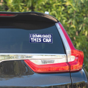 I Downloaded This Car - Funny Car Sticker