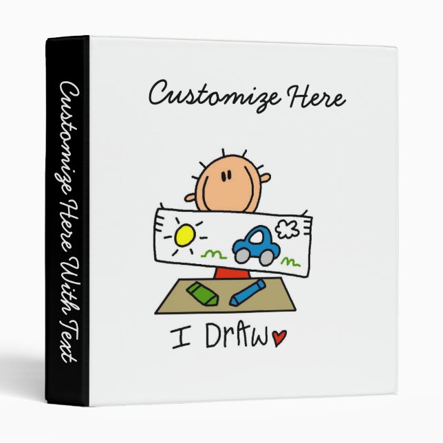 I Draw 3 Ring Binder (Front/Spine)