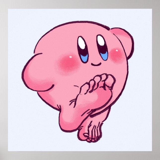 I draw that kirby with feet meme Extremely cursed Poster (Front)