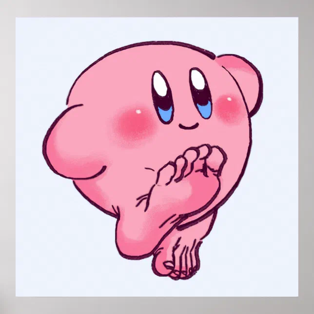 I draw that kirby with feet meme Extremely cursed Poster Zazzle