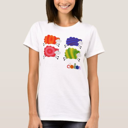 I Dream in Color Yarn Lover Sheep T_shirt