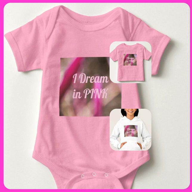 I Dream in Pink Abstract Baby Bodysuit (Creator Uploaded)