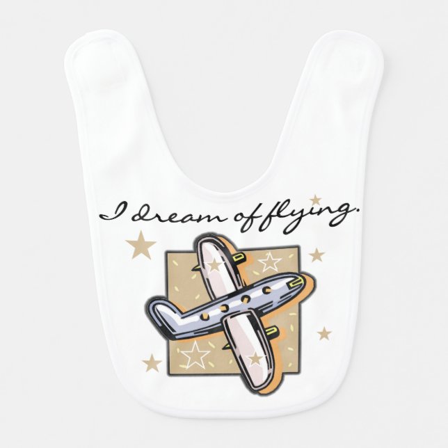 I Dream of Flying Airplane Bib (Front)