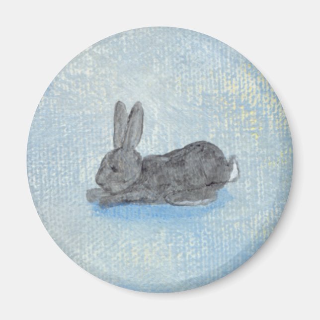 I Dream of Rabbits fun unique modern art painting Magnet (Front)