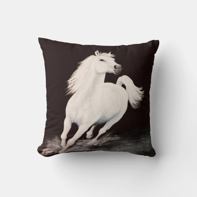 I Dreamed Him White Throw Pillow (Front)