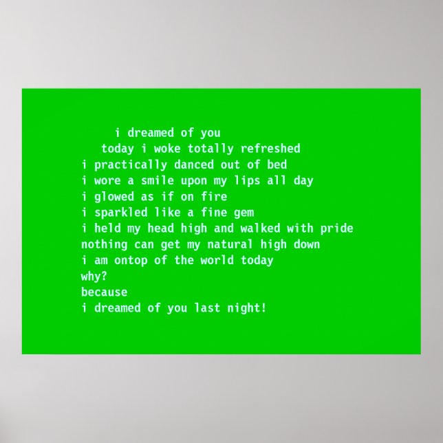 i dreamed of you poster (Front)