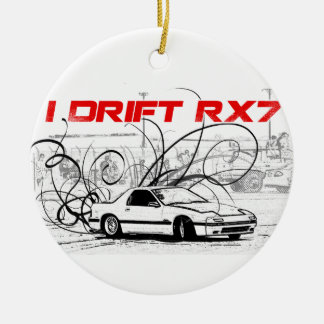 I Drift RX7 Ceramic Ornament