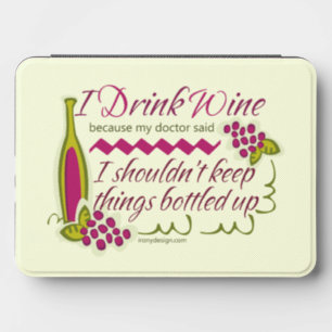 I Drink Wine Funny Quote Kindle Cover