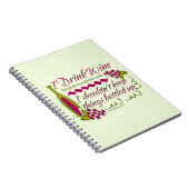 I Drink Wine Funny Quote Notebook (Right Side)