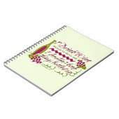 I Drink Wine Funny Quote Notebook (Left Side)