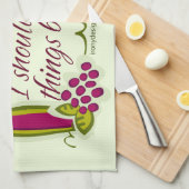 I Drink Wine Funny Quote Towel (Quarter Fold)