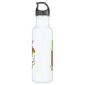 I Drink Wine Funny Quote Water Bottle (Back)