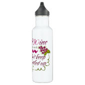 I Drink Wine Funny Quote Water Bottle (Right)