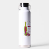 I Drink Wine Funny Quote Water Bottle (Front)
