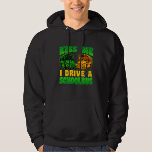 I Drive School Bus Driver St Patrick's Day Shamroc Hoodie